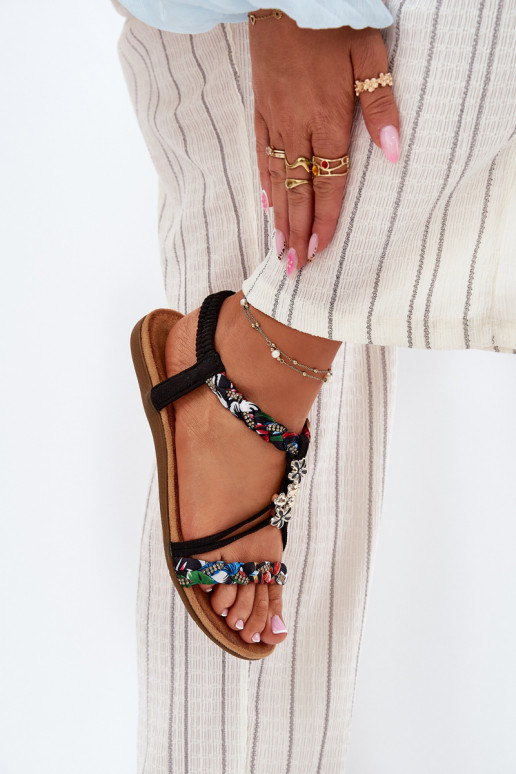 Sieviešu basenesPrzypinkami I Plecionymi Paskami melnas krāsas Nusoreth