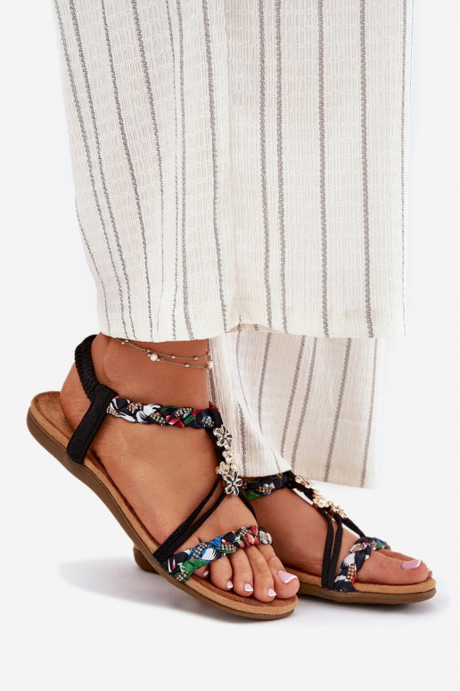 Sieviešu basenesPrzypinkami I Plecionymi Paskami melnas krāsas Nusoreth