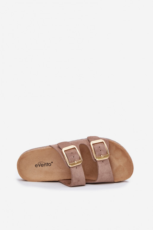 sieviešu čībasEko zamšādau Zelta krāsas ar sprādzītēm smilšu krāsas Vorella