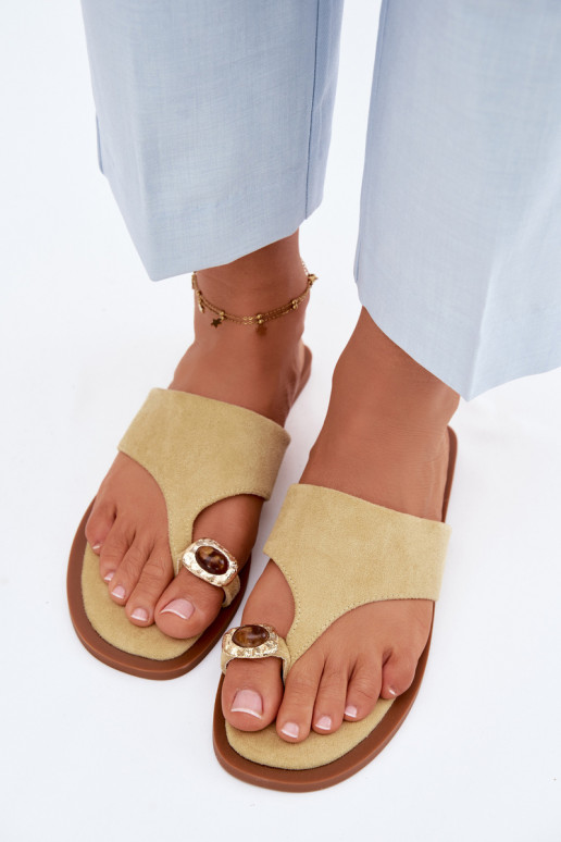 zempapēžu Čības modernas iešļūcenes Sieviešu Ar greznu Detalem Dzelteni Fedira