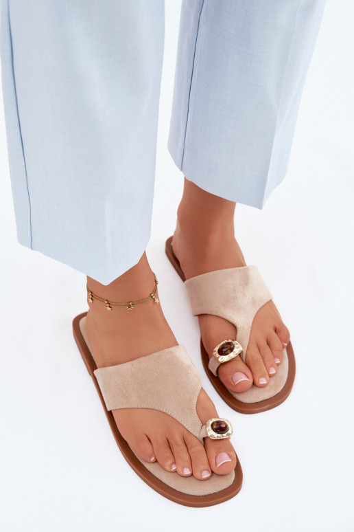 zempapēžu Čības modernas iešļūcenes Sieviešu Ar greznu Detalem smilšu krāsas Fedira