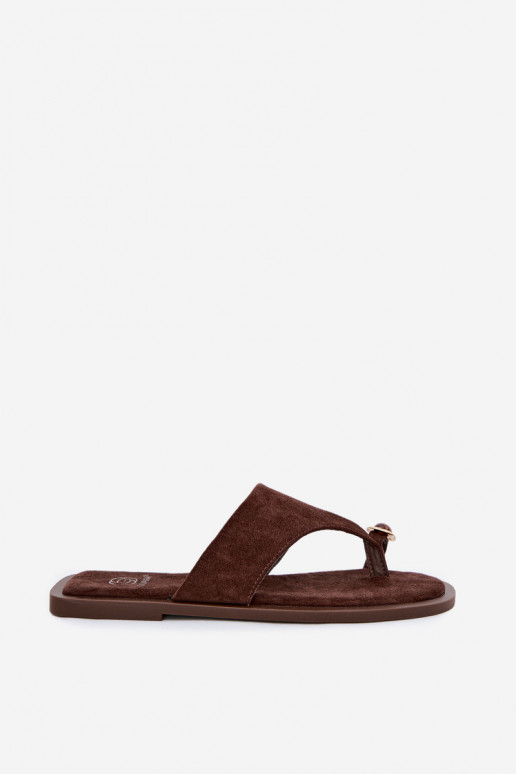 zempapēžu Čības modernas iešļūcenes Sieviešu Ar greznu Detalem CzekoladoIne Fedira