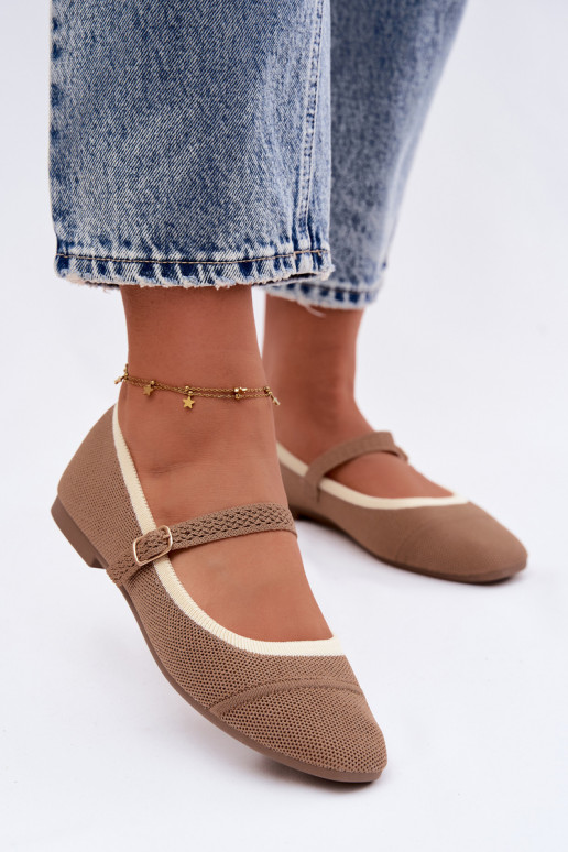 zempapēžu BalerīnasTīklsgo Tā irteriālsu brūnas krāsas Zelisa