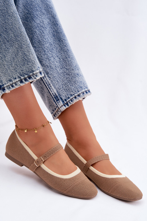 zempapēžu BalerīnasTīklsgo Tā irteriālsu brūnas krāsas Zelisa