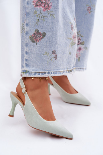 Sieviešu basenes ar papēdiLamóInką piparmētras krāsas Relmira 2