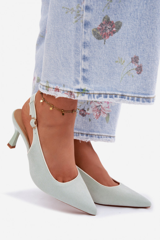 Sieviešu basenes ar papēdiLamóInką piparmētras krāsas Relmira