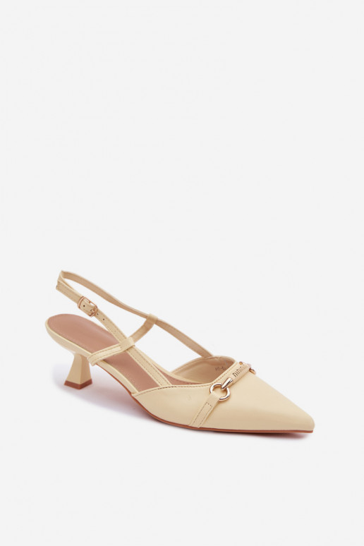 Sieviešu basenes ar papēdi Ze Szpiczastymi Noskami Dzelteni Felessa