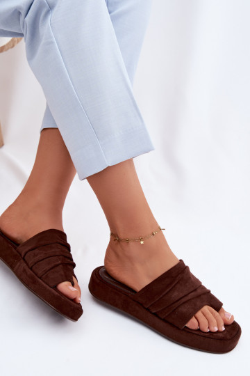 sieviešu čības Ar volāniem CzekoladoIne Gelmira