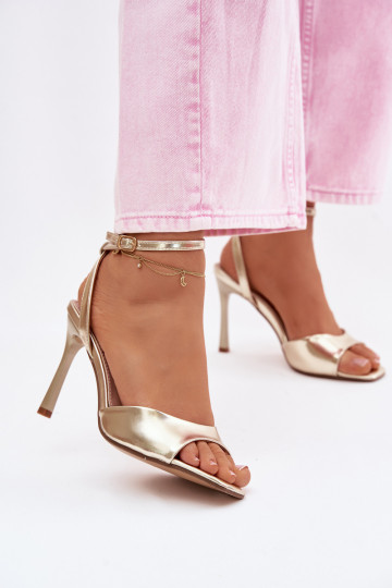 Sieviešu basenes ar papēdiImitacji Skóry Zelta krāsas Olissey 2