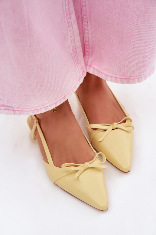 Sieviešu basenesImitacji Skóry Uz Zema Papēža Dzelteni Jelmera