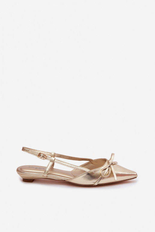 Sieviešu basenesImitacji Skóry Uz Zema Papēža Zelta krāsas Jelmera