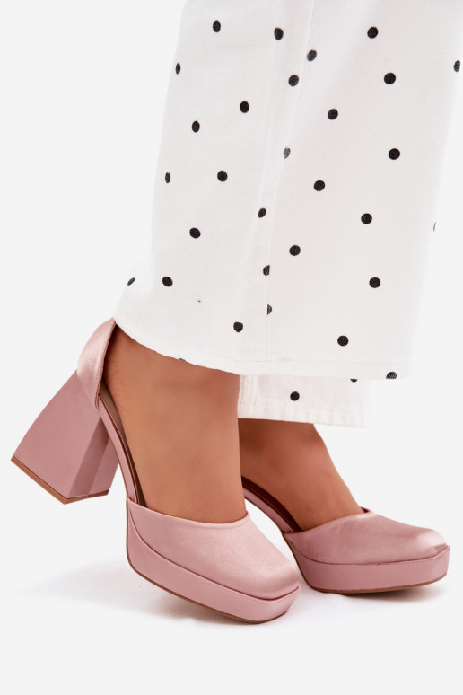 sandales ar papēdiSatynoInym INykończeniem Szampańskie Calistae