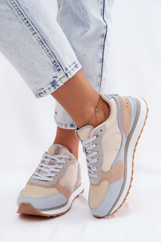 zamšādas Sneakers modeļa apavi Sieviešu McArthur MA2512IN Zilas krāsas