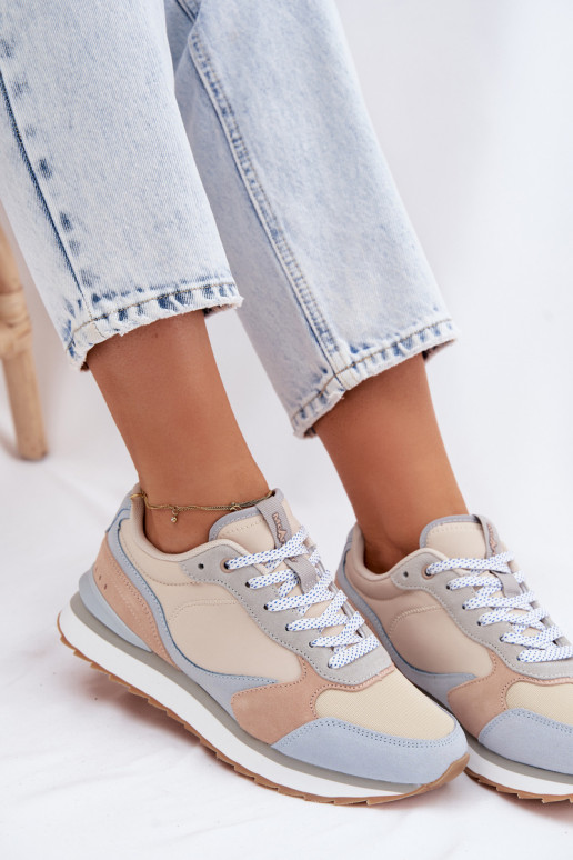 zamšādas Sneakers modeļa apavi Sieviešu McArthur MA2512IN Zilas krāsas