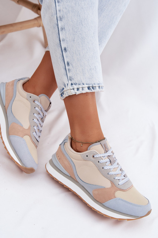 zamšādas Sneakers modeļa apavi Sieviešu McArthur MA2512IN Zilas krāsas