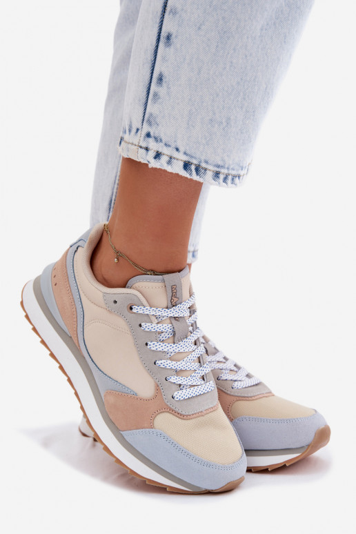 zamšādas Sneakers modeļa apavi Sieviešu McArthur MA2512IN Zilas krāsas