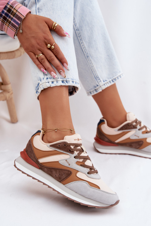Sneakers modeļa apavi Sieviešu zamšādas McArthur MA253IN brūnas krāsas