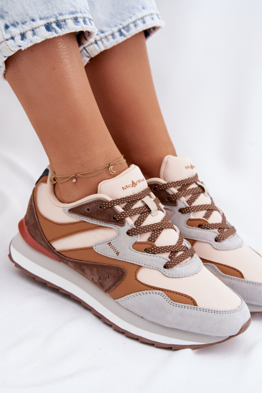 Sneakers modeļa apavi Sieviešu zamšādas McArthur MA253IN brūnas krāsas