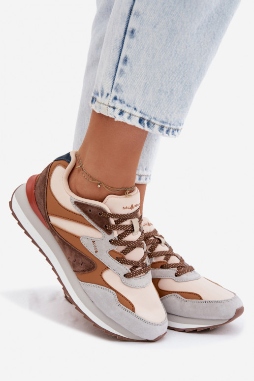 Sneakers modeļa apavi Sieviešu zamšādas McArthur MA253IN brūnas krāsas