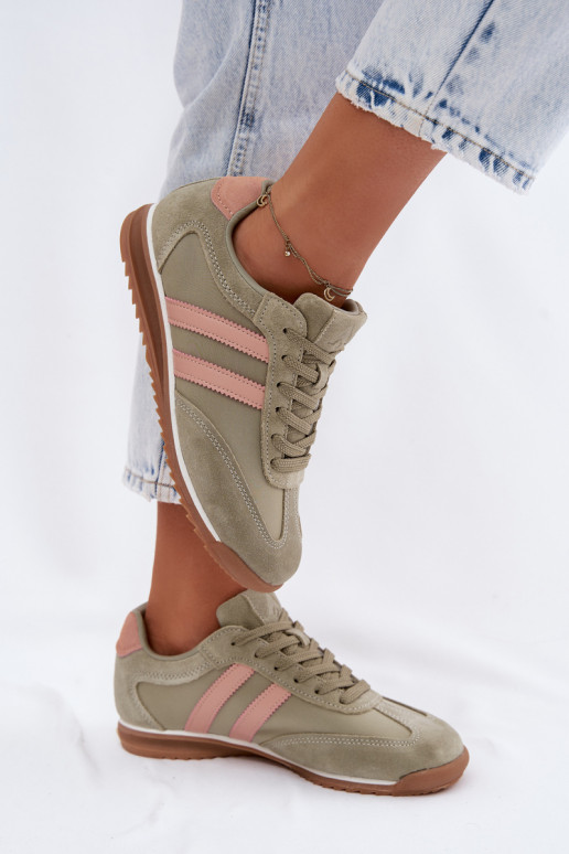 zamšādas Sneakers modeļa apavi sporta apavi Sieviešu McArthur MA258IN Zaļas krāsas