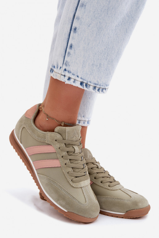 zamšādas Sneakers modeļa apavi sporta apavi Sieviešu McArthur MA258IN Zaļas krāsas