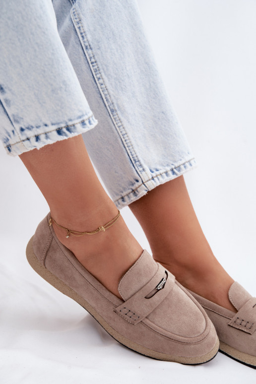 sieviešu mokasīniImitacji zamšādasu Vinceza 62273 smilšu krāsas