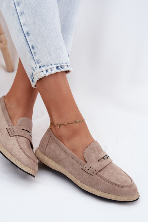 sieviešu mokasīniImitacji zamšādasu Vinceza 62273 smilšu krāsas