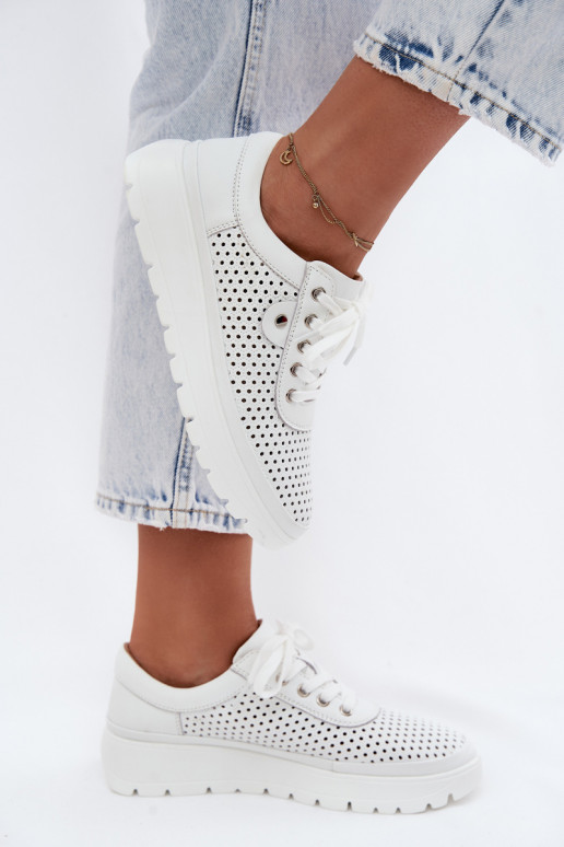 Āda Ažūrs apavi Sieviešu Vinceza 79629 baltas krāsas