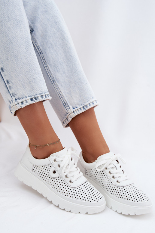 Āda Ažūrs apavi Sieviešu Vinceza 79629 baltas krāsas