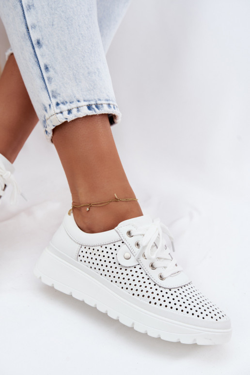 Āda Ažūrs apavi Sieviešu Vinceza 79629 baltas krāsas