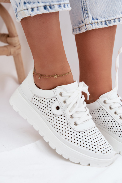 Āda Ažūrs apavi Sieviešu Vinceza 79629 baltas krāsas