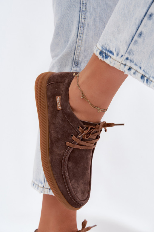 apaviIeslēgtsturalnego zamšādasu Vinceza 95391 brūnas krāsas