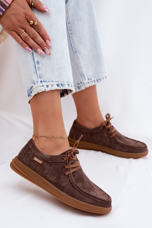 apaviIeslēgtsturalnego zamšādasu Vinceza 95391 brūnas krāsas