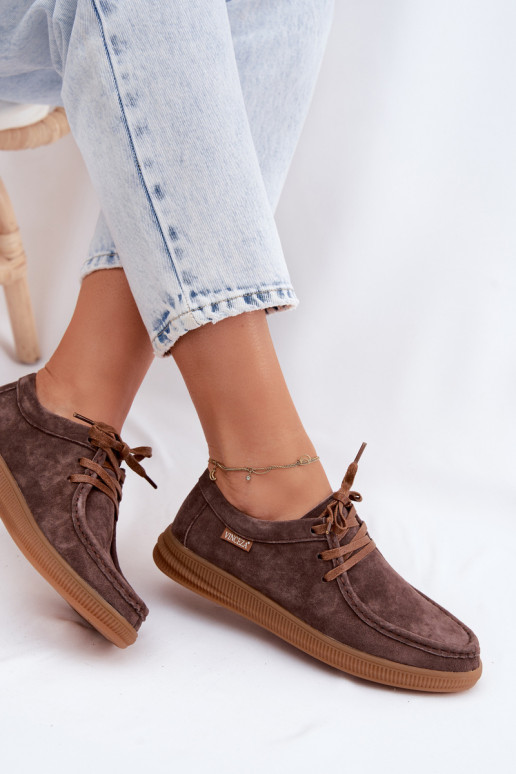 apaviIeslēgtsturalnego zamšādasu Vinceza 95391 brūnas krāsas