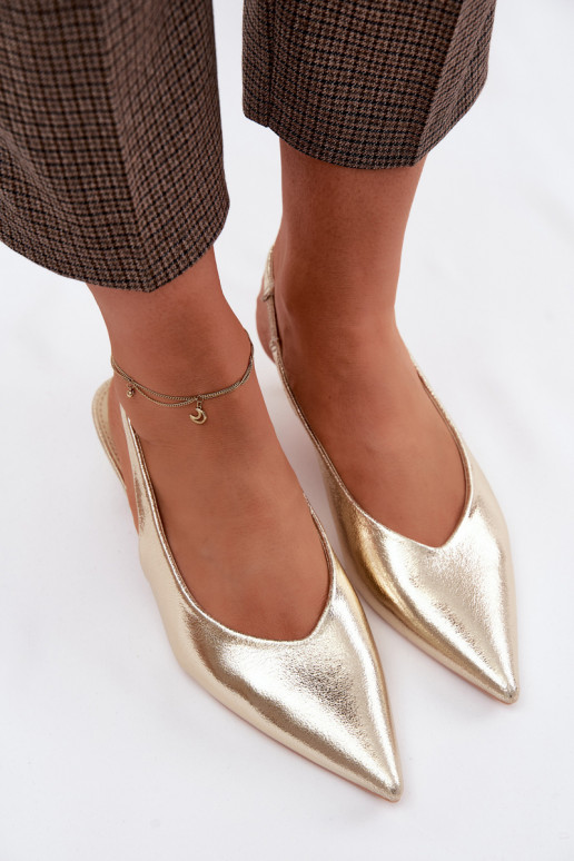 Sieviešu basenesImitacji Skóry ar papēdi Zelta krāsas Averelle