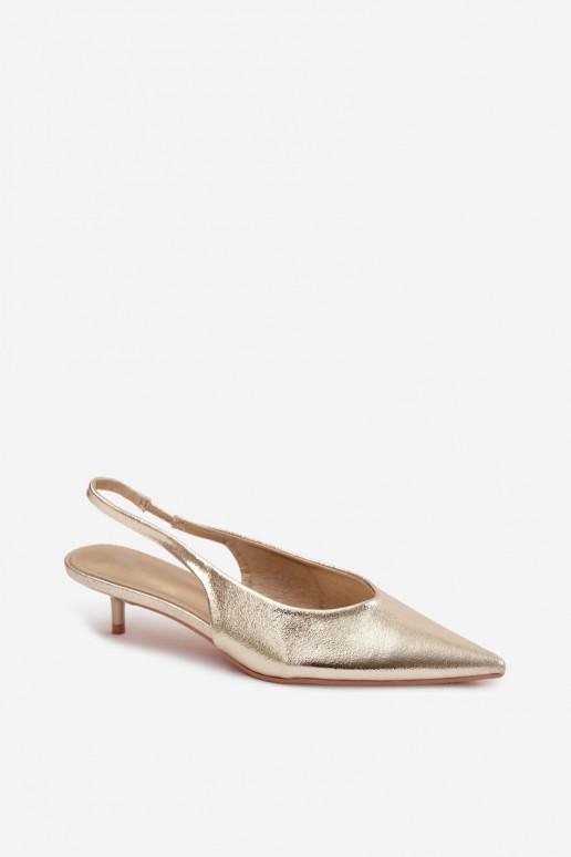 Sieviešu basenesImitacji Skóry ar papēdi Zelta krāsas Averelle