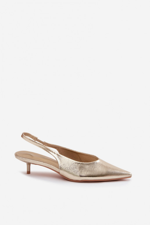 Sieviešu basenesImitacji Skóry ar papēdi Zelta krāsas Averelle