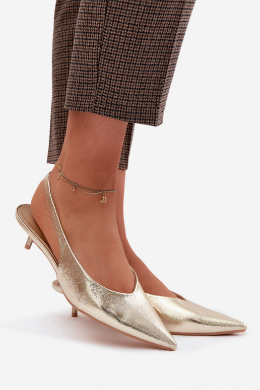 Sieviešu basenesImitacji Skóry ar papēdi Zelta krāsas Averelle