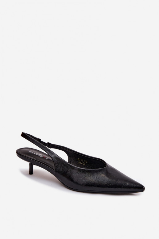 Lakotas basenesImitacji Skóry ar papēdi melnas krāsas Averelle