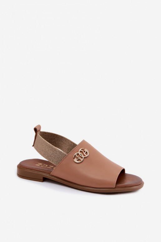 Sieviešu basenes Ze Zelta krāsasm Detalem Zazoo 40473 brūnas krāsas