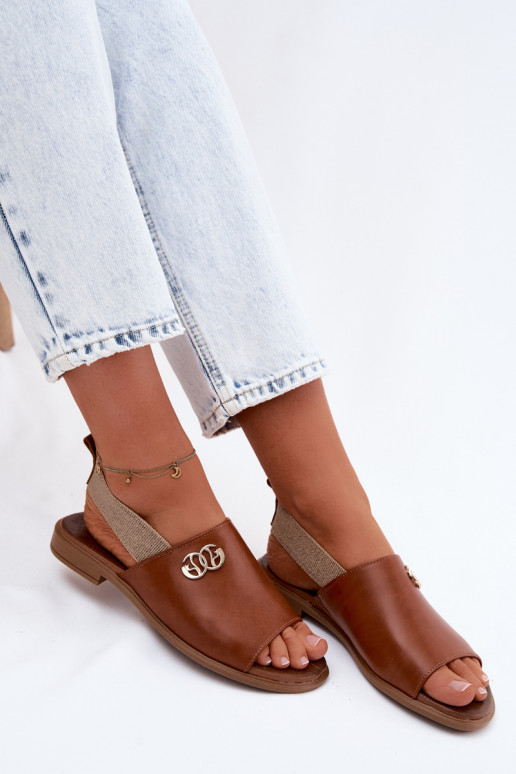 Sieviešu basenes Ze Zelta krāsasm Detalem Zazoo 40473 brūnas krāsas