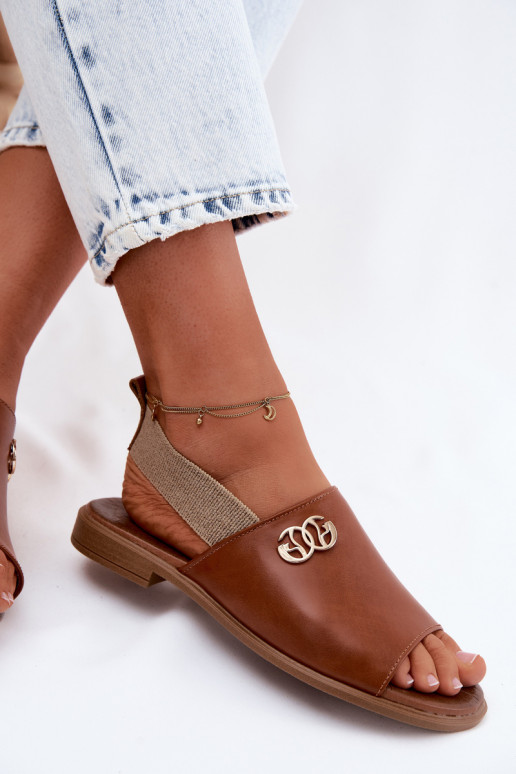 Sieviešu basenes Ze Zelta krāsasm Detalem Zazoo 40473 brūnas krāsas