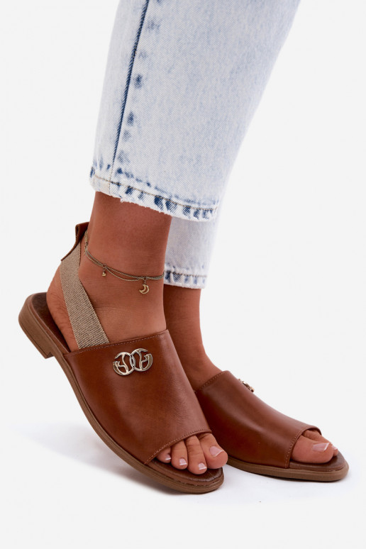 Sieviešu basenes Ze Zelta krāsasm Detalem Zazoo 40473 brūnas krāsas