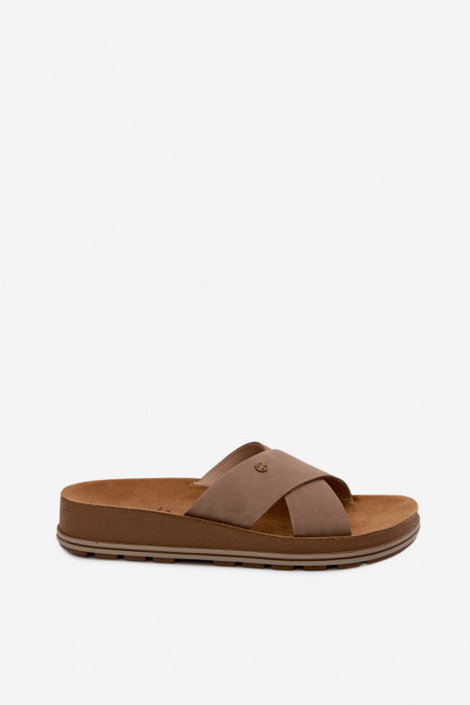 Āda sieviešu zamšādas čības Tā irciejka P7504-04 smilšu krāsas