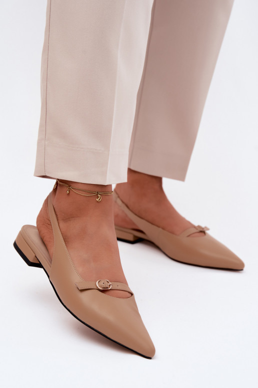 Sieviešu basenes ar platiem papēžiem Tā irciejka K7449-04 smilšu krāsas