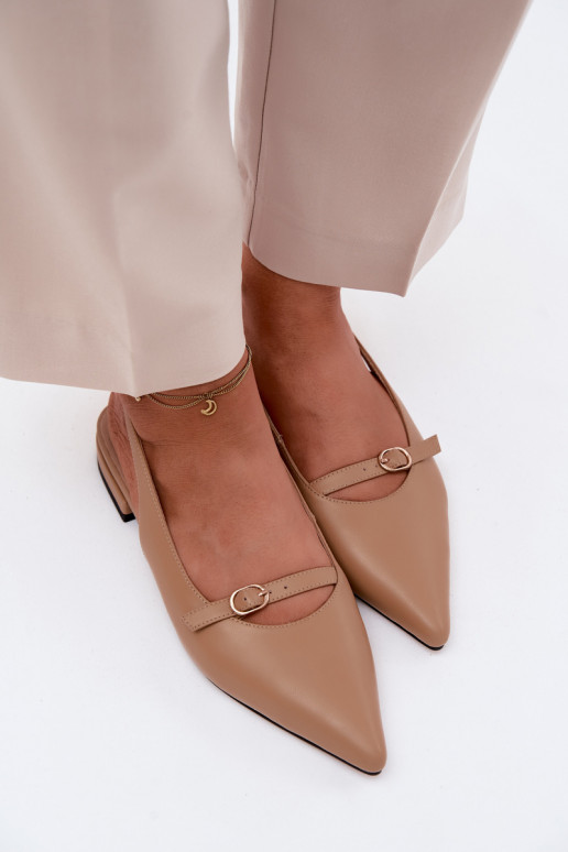 Sieviešu basenes ar platiem papēžiem Tā irciejka K7449-04 smilšu krāsas