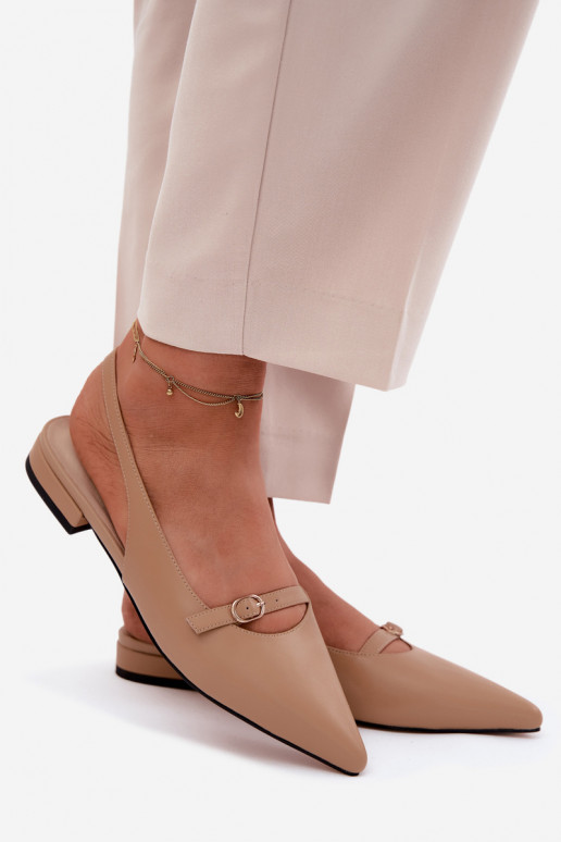 Sieviešu basenes ar platiem papēžiem Tā irciejka K7449-04 smilšu krāsas