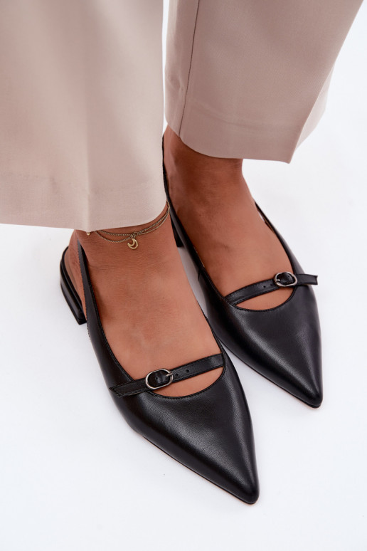 Sieviešu basenes ar platiem papēžiem Tā irciejka K7449-01 melnas krāsas