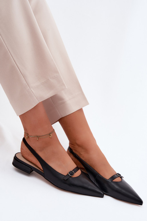 Sieviešu basenes ar platiem papēžiem Tā irciejka K7449-01 melnas krāsas