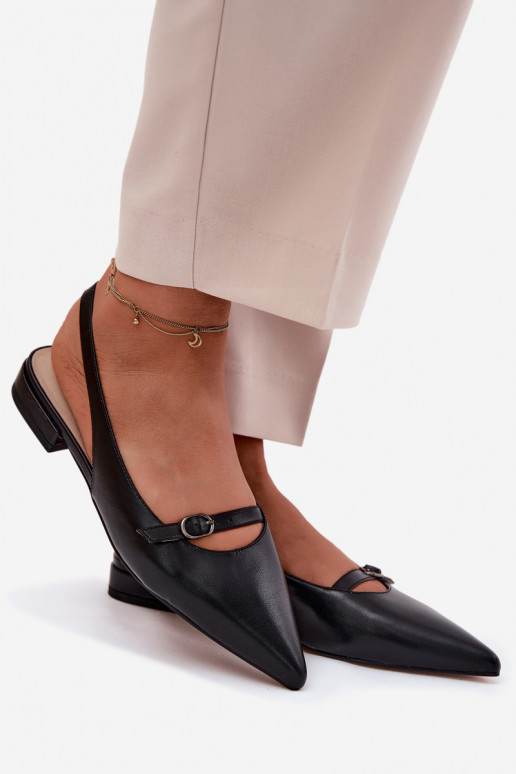 Sieviešu basenes ar platiem papēžiem Tā irciejka K7449-01 melnas krāsas